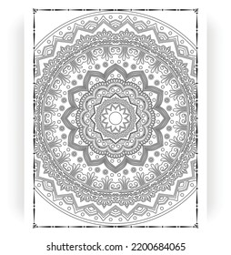 Black and white mandala for coloring pages interior. Interior of a coloring page. Doodle mandala line art. Decoration mandala ornament design set vector.