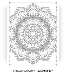 Black and white mandala for coloring pages interior. Interior of a coloring page. Doodle mandala line art. Decoration mandala ornament design set vector.