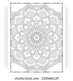 Black and white mandala for coloring pages interior. Interior of a coloring page. Doodle mandala line art. Decoration mandala ornament design set vector.