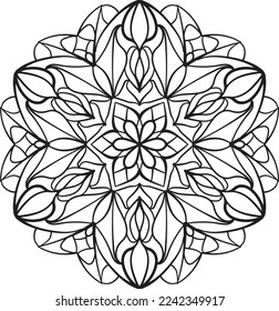 black and white mandala coloring relaxing anti stress meditation