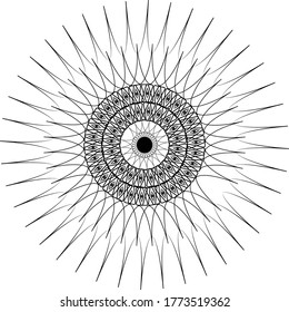 Black And White Mandala Design
