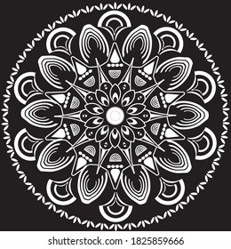 black and white mandala design