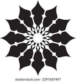 Black and White Mandala Design