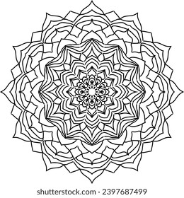 Schwarz-Weiß-Mandala-Design