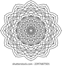 Schwarz-Weiß-Mandala-Design