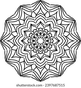 Black and White Mandala Design