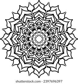 Black and White Mandala Design