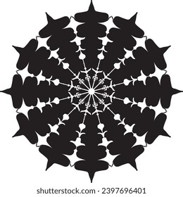 Schwarz-Weiß-Mandala-Design