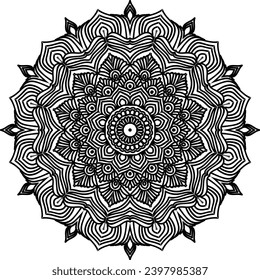 Black and White mandala Design