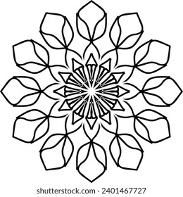 Schwarz-Weiß-Mandala-Design