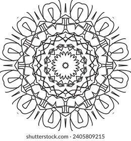 Black and white mandala design