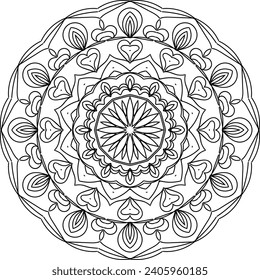 Black and White Mandala Design