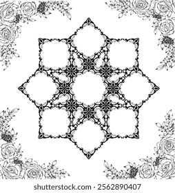black and white mandala design