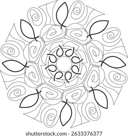 Black and white Mandala design
