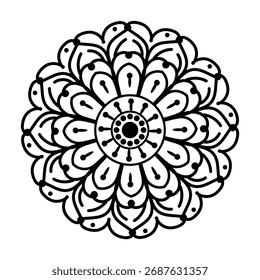 black and white mandala design