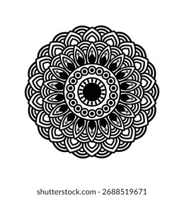 black and white mandala design 