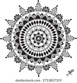 Black and White Mandala design