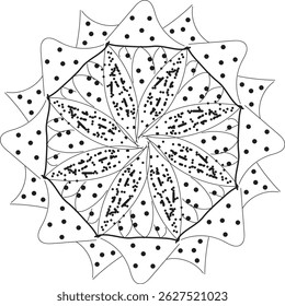 black and white mandala design background in vector eps file