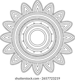 Coleção de design Mandala preto e branco