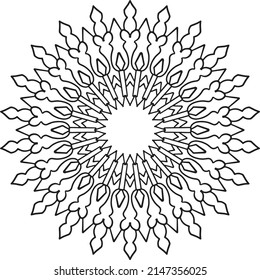 Black and white mandala design with royal artwork