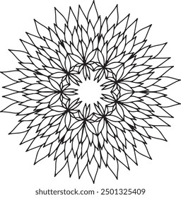 Black and white Mandala design template