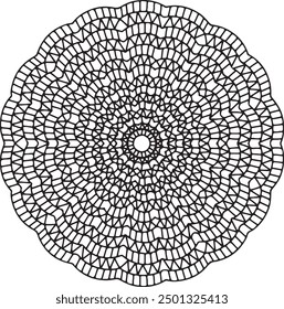 Black and white Mandala design template