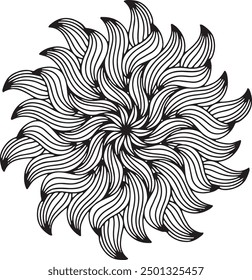 Black and white Mandala design template