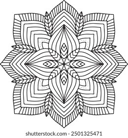 Black and white Mandala design template