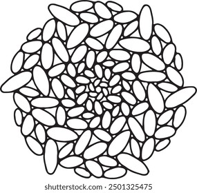 Schwarz-Weiß Mandala Designvorlage