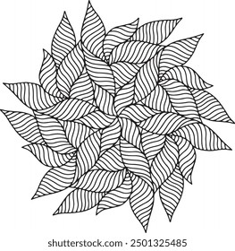 Plantilla de diseño Mandala en blanco y negro