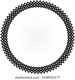 Black and white mandala design vector asset illustration