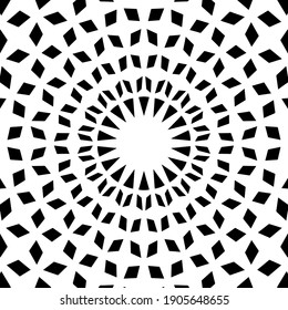  Black and white mandala. geometric pattern.