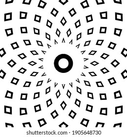 Black and white mandala. geometric pattern.