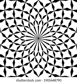  Mandala en blanco y negro. patrón geométrico.
