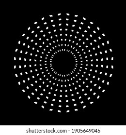  Schwarz-Weiß-Mandala. geometrisches Muster.