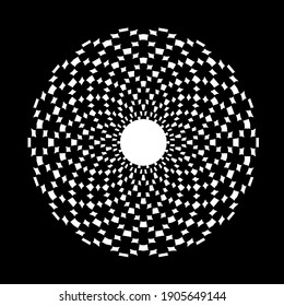  Black and white mandala. geometric pattern.