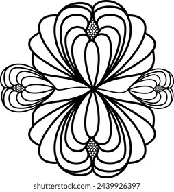 Black and white mandala. Paint art. Mandala art.
Zentangle art , Doodle patterns ,Zen-doodle,
