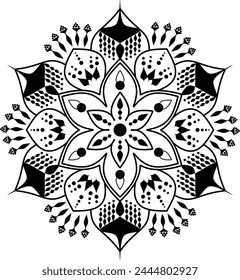 Black and white mandala. Paint art. Mandala art.
Zentangle art , Fabric Pixel ,fabric wallpaper, fabric pattern,seamless pattern ,ethnic pattern ,ethnicdesign ,fashion design ,