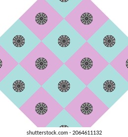 Black and white mandala pattern for design and wallpaper