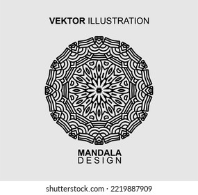 BLACK WHITE MANDALA PATTERN DESIGN, SUITABLE FOR COLORING BOOK AND VARIOUS OTHER NEEDS.
VECTOR ILLUSTRATION