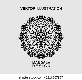 BLACK WHITE MANDALA PATTERN DESIGN, SUITABLE FOR COLORING BOOK AND VARIOUS OTHER NEEDS.
VECTOR ILLUSTRATION