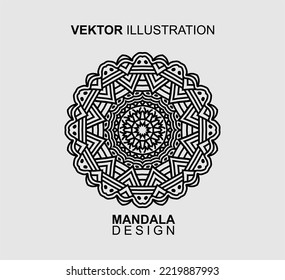 BLACK WHITE MANDALA PATTERN DESIGN, SUITABLE FOR COLORING BOOK AND VARIOUS OTHER NEEDS.
VECTOR ILLUSTRATION