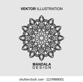 BLACK WHITE MANDALA PATTERN DESIGN, SUITABLE FOR COLORING BOOK AND VARIOUS OTHER NEEDS.
VECTOR ILLUSTRATION