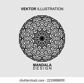 BLACK WHITE MANDALA PATTERN DESIGN, SUITABLE FOR COLORING BOOK AND VARIOUS OTHER NEEDS.
VECTOR ILLUSTRATION