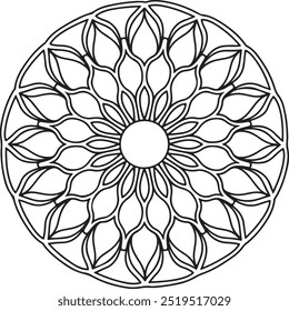 Patrones de mandala en blanco y negro