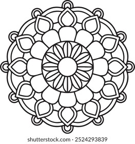 Black And White Mandala Patterns with black mandala art design