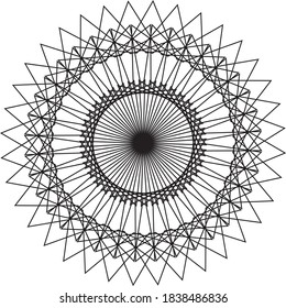 black and white mandala spin artistic circular 