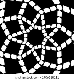 mandala en blanco y negro. patrones simétricos.
