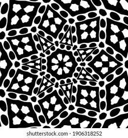 black and white mandala. symmetrical patterns.
