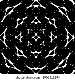 black and white mandala. symmetrical patterns.
